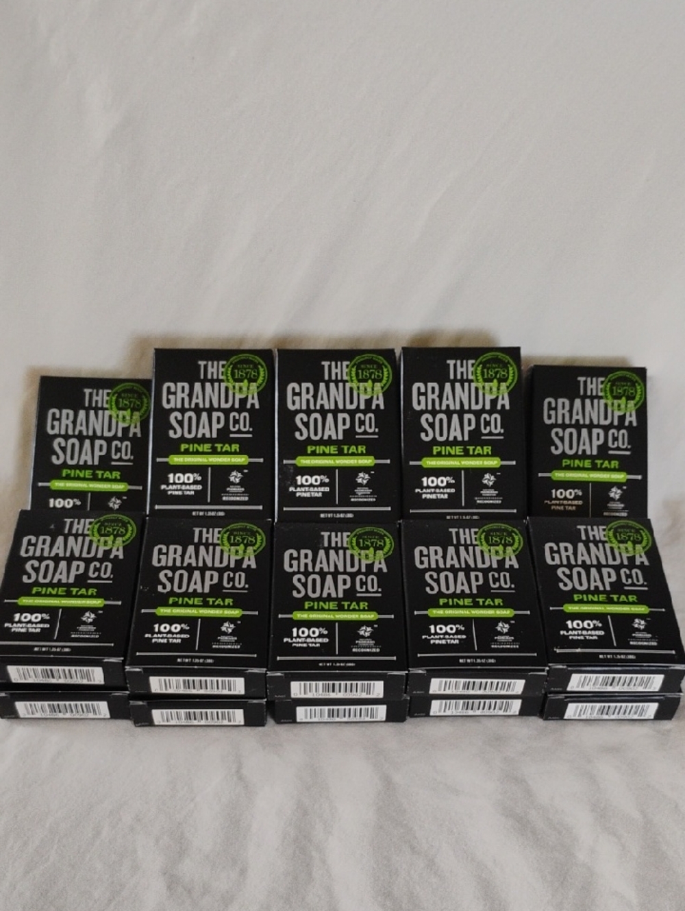 Pine Tar Soap  18 Bars The Grandpa Soap Co. 18 Bars
